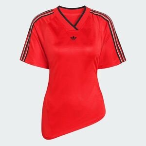 Adidas Red Trefoil V‑Neck Women’s Top
